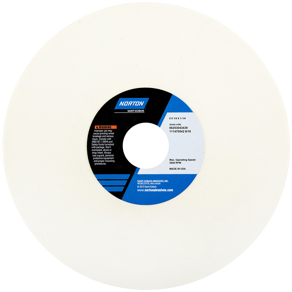 Picture of Norton Abrasives 8 X 1/4 X 1-1/4 Toolroom Grinding Wheel